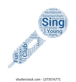 karaoke word cloud. tag cloud about karaoke