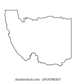 Karas region map, administrative division of Namibia. Vector illustration.