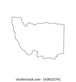 karas region map in country of namibia