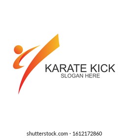 Karate Abstract Logo Design Vector