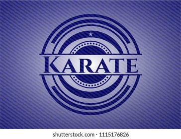 Karate badge with jean texture