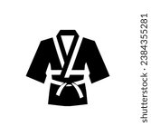 Karate Belt Icon on White Background - Simple Vector Illustration