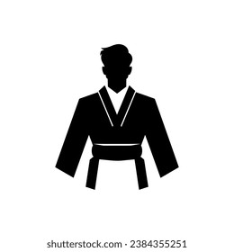 Karate Belt Icon on White Background - Simple Vector Illustration