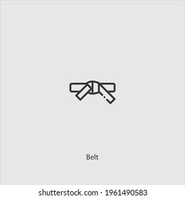 karate belt icon vector icon.Editable stroke.linear style sign for use web design and mobile apps,logo.Symbol illustration.Pixel vector graphics - Vector