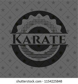 Karate black emblem. Vintage.
