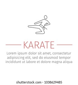 karate blow line icon Vector sign