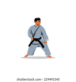 Karate Branding Identity Corporate vector logo design template Isolated on a white background