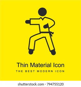 Karate bright yellow material minimal icon or logo design