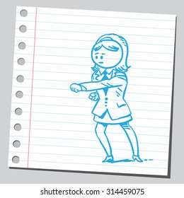 Karate businesswoman