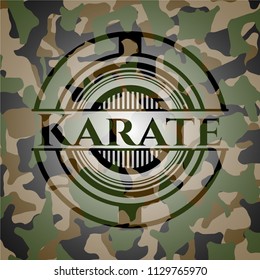 Karate camouflaged emblem