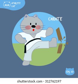 Karate cat illustration