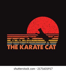 The karate cat - vector