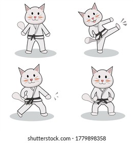 Karate cat vector illustration design is great for supporting your project