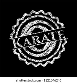 Karate chalk emblem