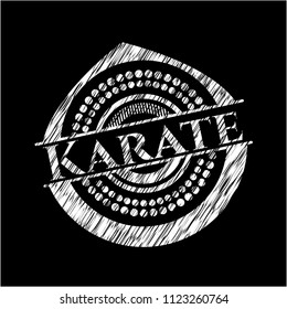 Karate chalkboard emblem
