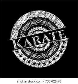 Karate chalkboard emblem