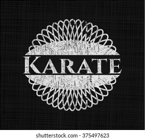 Karate with chalkboard texture