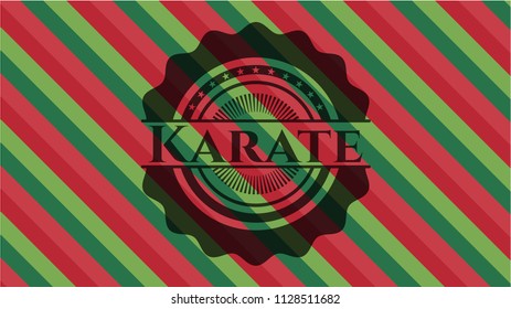 Karate christmas badge background.