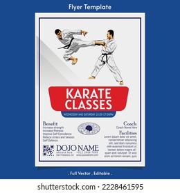 Plantilla de volante vectorial de clase Karate