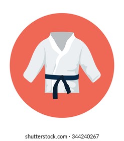 
Karate Costume Colored Vector Icon
