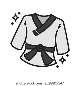 Karate Doodle Illustration - Kimono