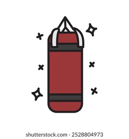 Karate Doodle Illustration - Punching Bag