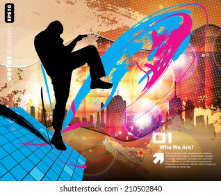 Karate. Editable vector, eps 10