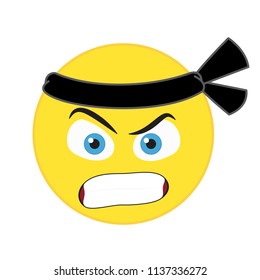 Karate emoticon vector