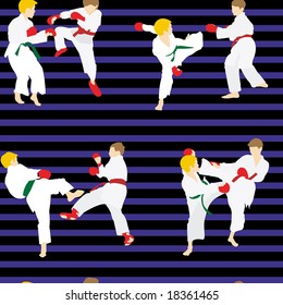 karate fight seamless