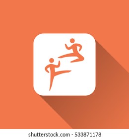 Karate fight sign. icon design