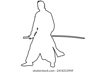 Karate fighter in kimono,aikido vector outline, Well known martial arts,Martial exercise
