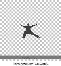 Karate fighter silhouette.