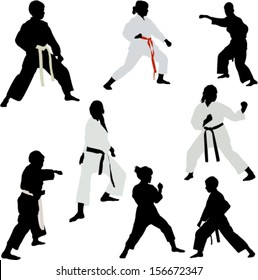 karate fighters 1 - vector