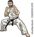 
Karate fighting martial art action 