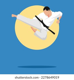 Karate flat design, Karate design vector