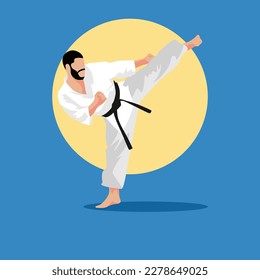 Karate flat design, Karate design vector