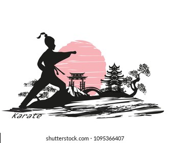 Karate girl design