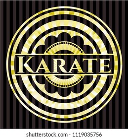 Karate gold emblem