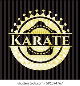 Karate gold emblem