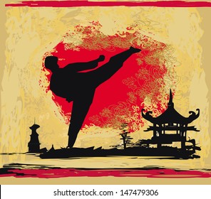 karate Grunge background 