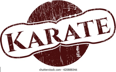 Karate grunge stamp