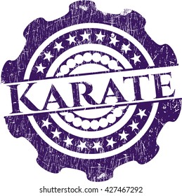 Karate grunge stamp