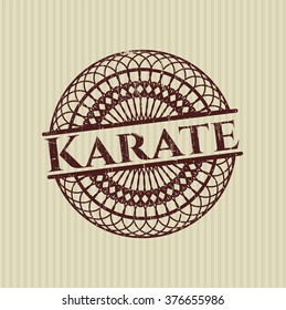 Karate grunge style stamp