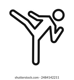 karate icon black and white vector sign