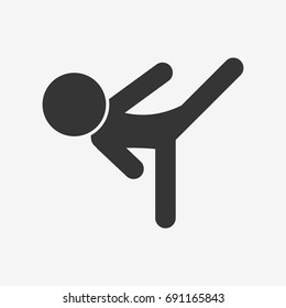 Karate icon illustration isolated vector sign symbol
