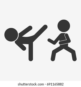 Karate icon illustration isolated vector sign symbol