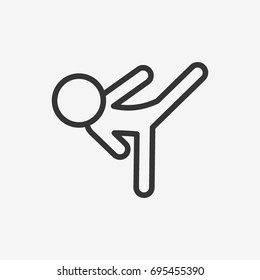 Karate icon illustration isolated vector sign symbol