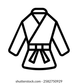 Karate icon illustration in line style. Perfect for website mobile app presentation. Suitable for any user interface and user experience