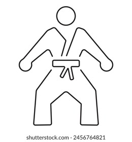karate icon isolated on white background, vector illustration.