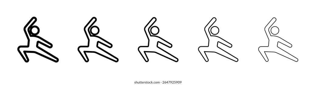 karate icon isolated vector on white background set